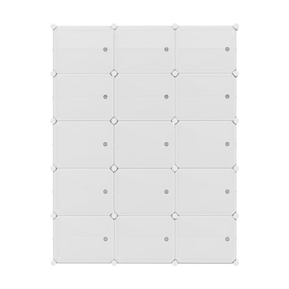 Artiss Shoe Box Rack DIY 15 Storage Cube Stackable White