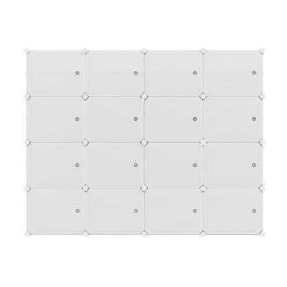 Artiss Shoe Box Rack DIY 16 Storage Cube Stackable White