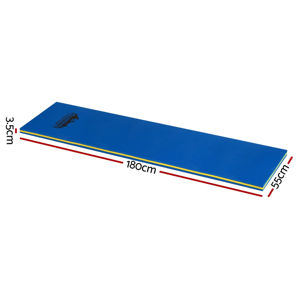 Weisshorn Floating Water Mat 55x180cm Foam Pad Swimming Pool Platform Blue