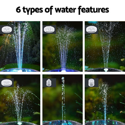 Gardeon Floating Solar Pond Water Fountain Pump Outdoor Fountains LED Light