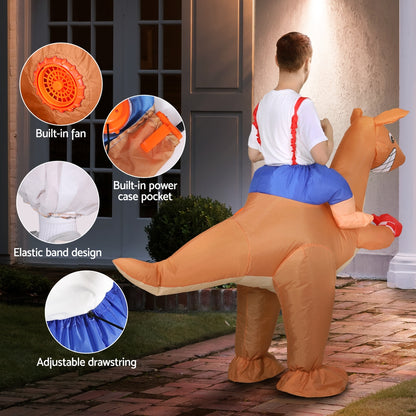 Inflatable Kangaroo Costume Adult Suit Blow Up Party Fancy Dress Halloween Cosplay