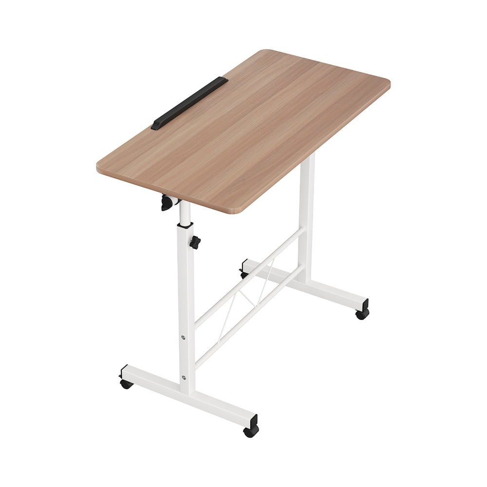 Artiss Laptop Desk Table Adjustable 80CM Light Wood