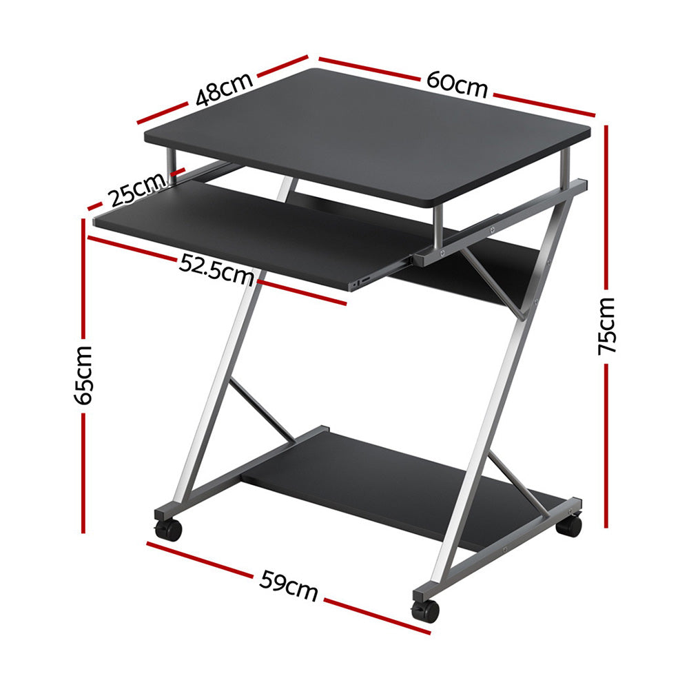 Artiss Computer Desk Keyboard Tray Shelf Black 60CM