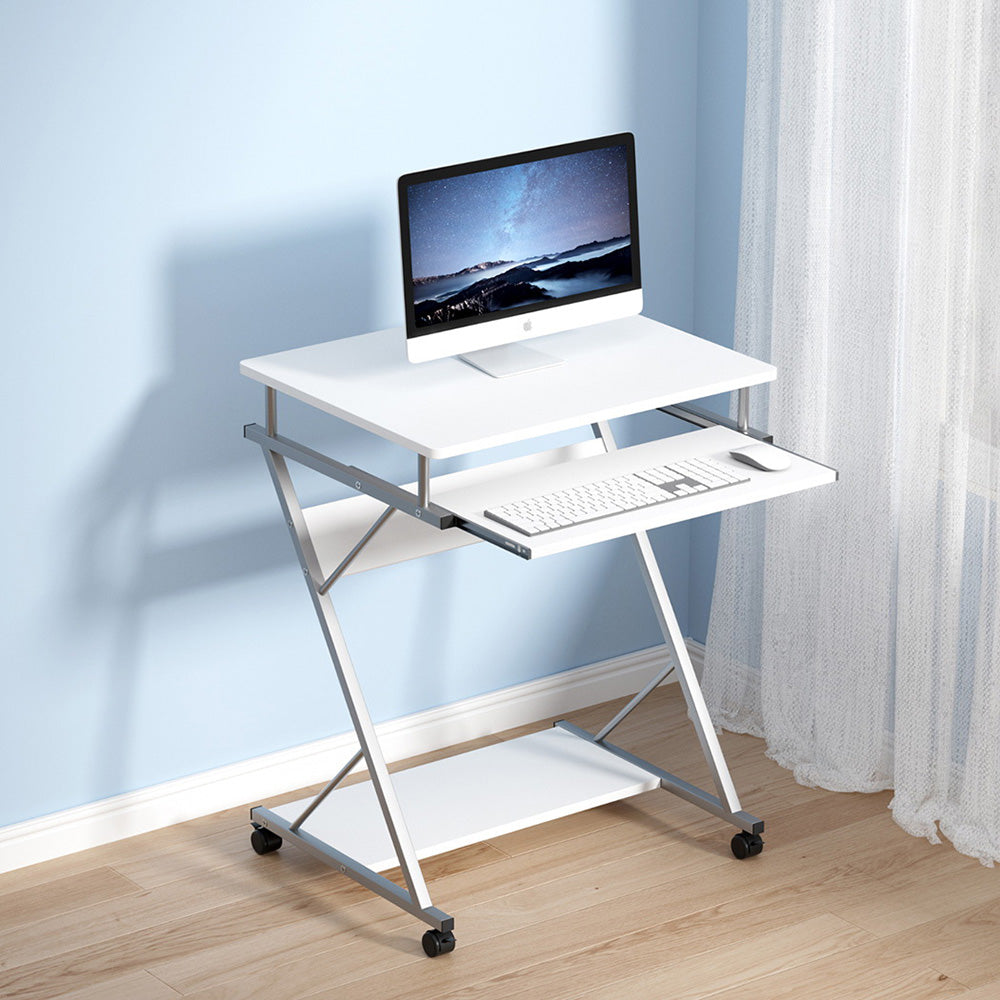 Artiss Computer Desk Keyboard Tray Shelf White 60CM