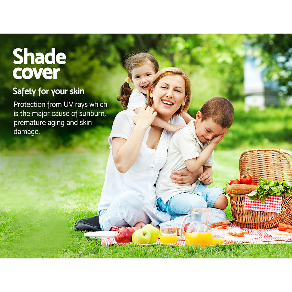 Instahut Shade Sail 5x5x5m Rectangle 185GSM 95% Sand Shade Cloth