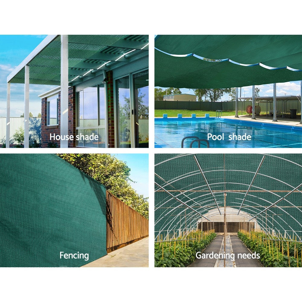 Instahut 30% Shade Cloth 1.83x10m Shadecloth Wide Heavy Duty Green