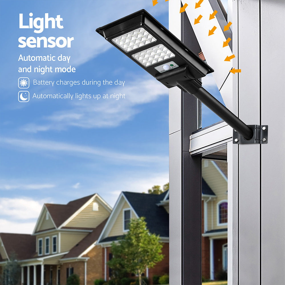 Leier 160 LED Solar Street Light Flood Motion Sensor Remote