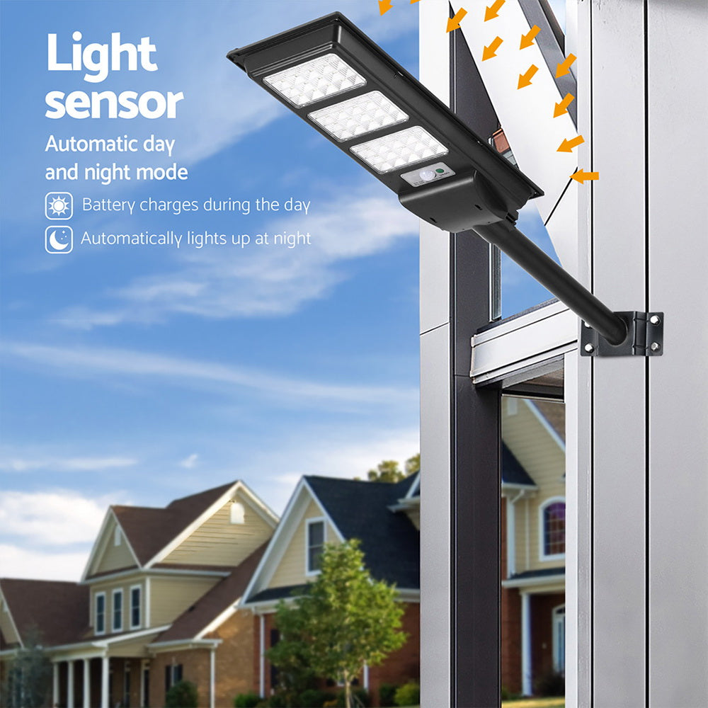 Leier 240 LED Solar Street Light Flood Motion Sensor Remote