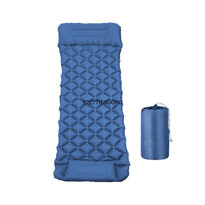 KILIROO Inflatable Camping Sleeping Pad with Pillow (Navy Blue)