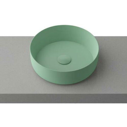 2023 Matte Black matte white matte Pink Green Gold Copper Round 360 mm Dia top counter basin porcelain sink