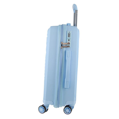 Milleni Hardshell 3-Piece Luggage Bag Travel Carry On Suitcase - Blue