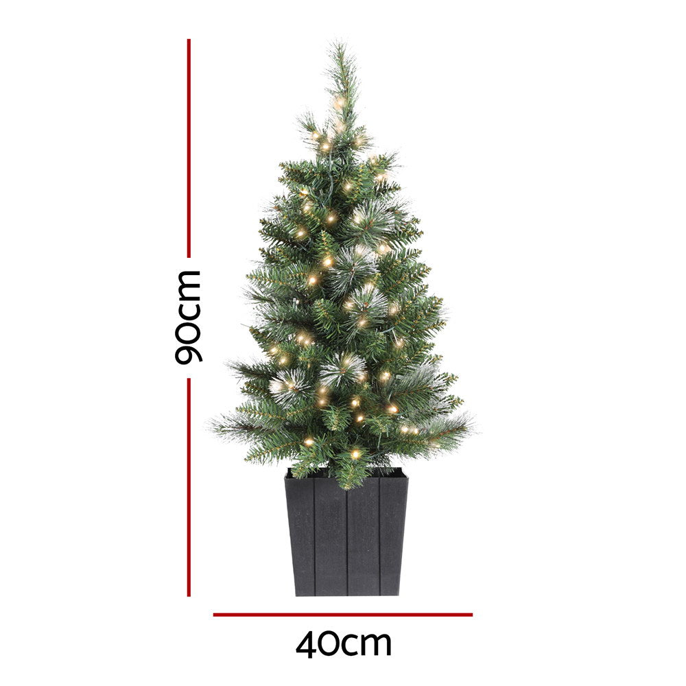 Jingle Jollys Christmas Tree 90cm Potted Xmas Tree Party Decorations