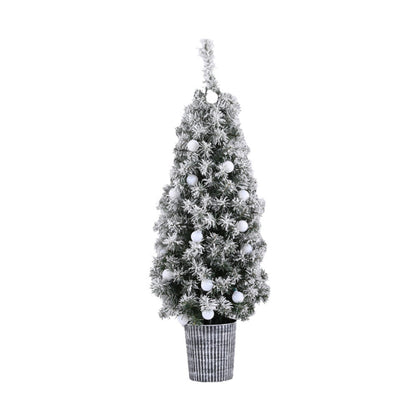 Jingle Jollys Christmas Tree 1.2M Potted Snowy Xmas Tree