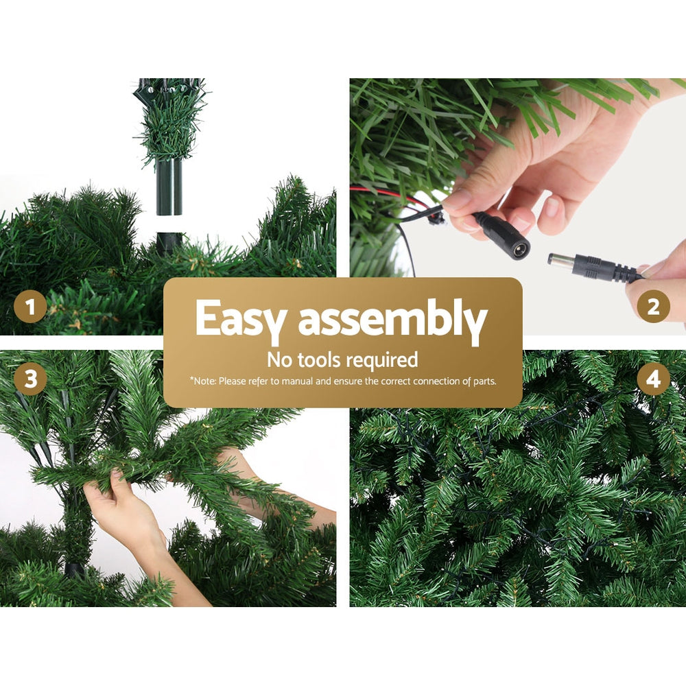 Jingle Jollys Christmas Tree 1.8m Xmas Tree Decorations 874 LED 8 Light Mode