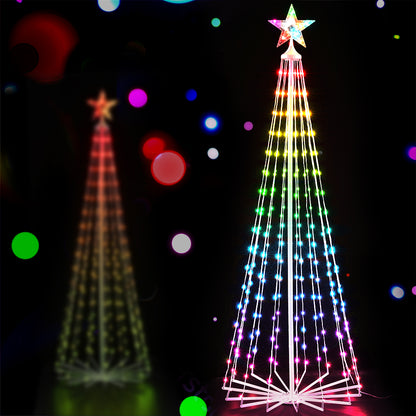 Jingle Jollys Christmas Tree 1.8m 265 RGB LED Fairy Lights Xmas Trees Decoration