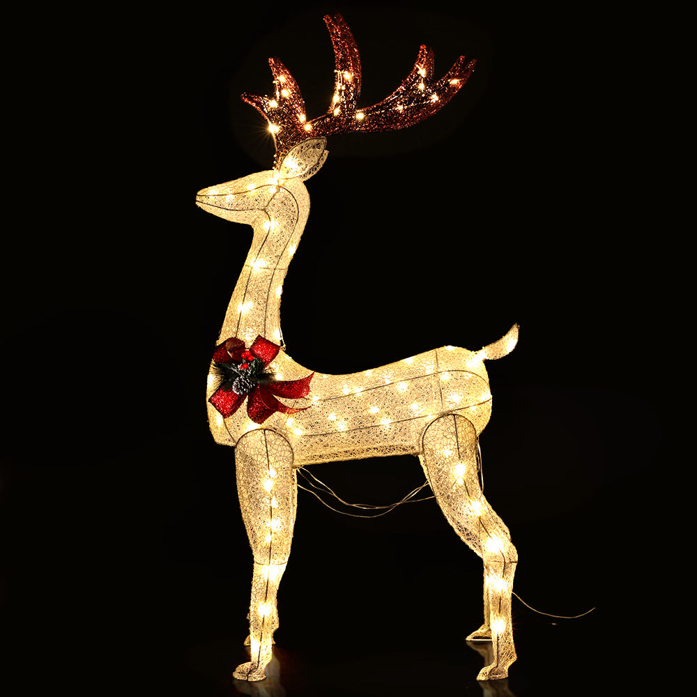 Jingle Jollys Christmas Lights 150cm Reindeer 100 LED Decorations