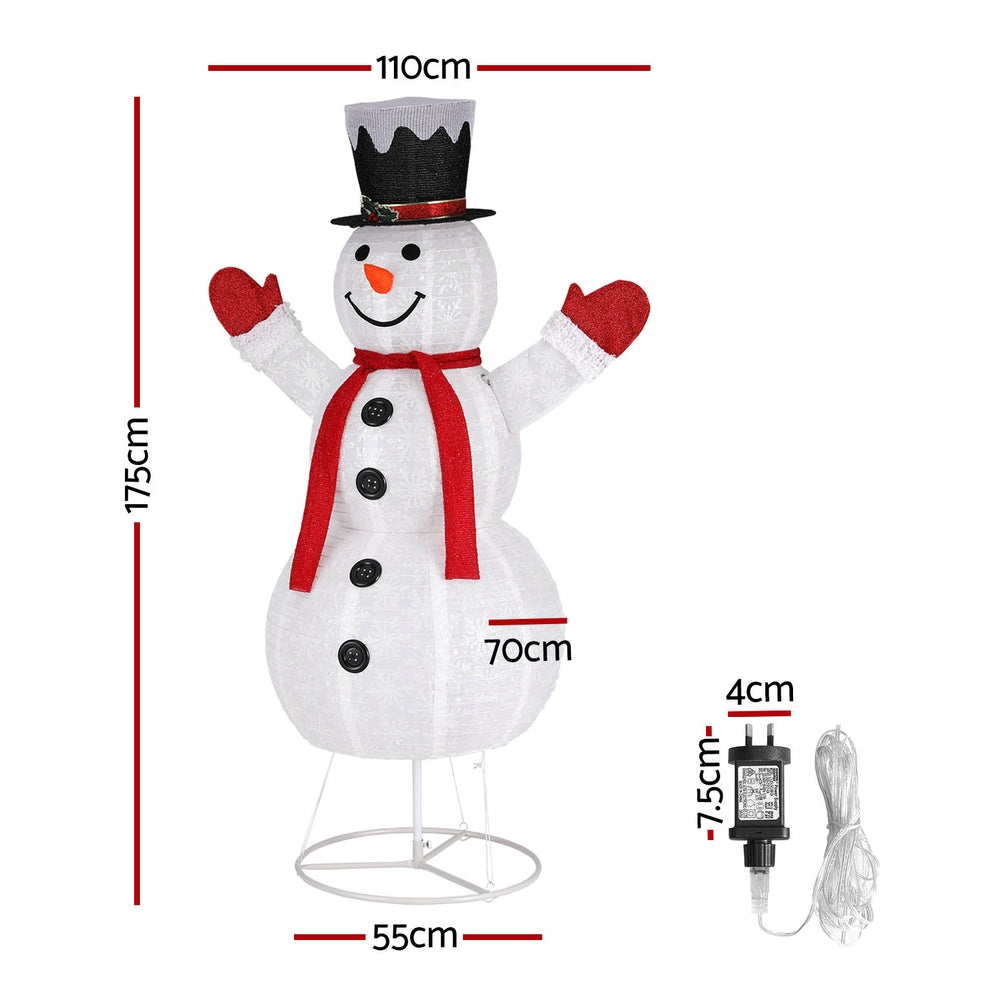 Jingle Jollys Christmas Lights 200 LED 175cm Fairy Light Snowman Decorations