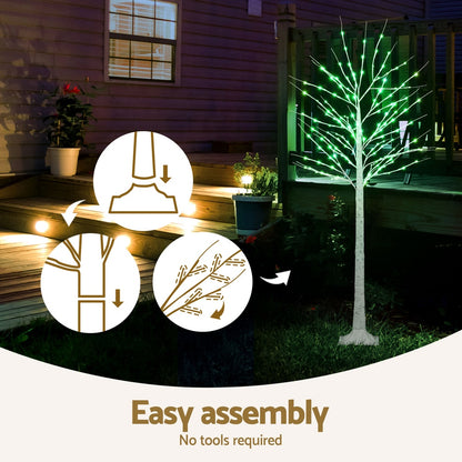 Jingle Jollys Christmas Tree 1.7m Twigs 120 RGB LED Lights Xmas Trees Decoration