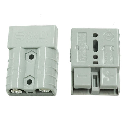 Pair Anderson Style Plug connector 50AMP Caravan Trailer Solar 6AWG GREY AU