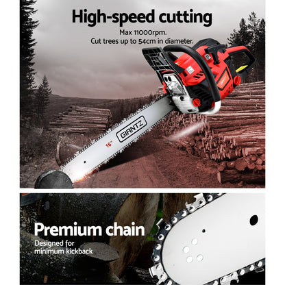 Giantz Chainsaw Petrol 45CC 16" Bar Commercial E-Start Pruning Chain Saw,Giantz Chainsaw Petrol 45CC 16" Bar Commercial E-Start Pruning Chain Saw 3.5HP