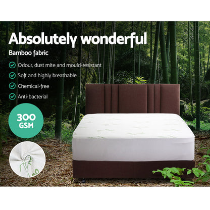 Giselle Bedding Mattress Protector Bamboo Double