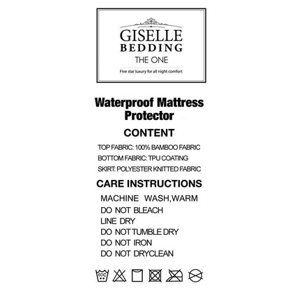 Giselle Bedding Mattress Protector Bamboo Queen