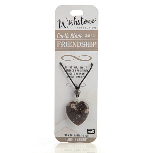 Wishstone Collection Earth Stone Heart Pendant