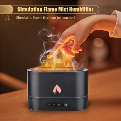 GOMINIMO Flame Humidifier Fire 250ml Black