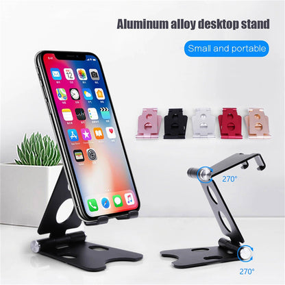 Mobax Portable Metal Phone Holder Foldable and Adjustable Black