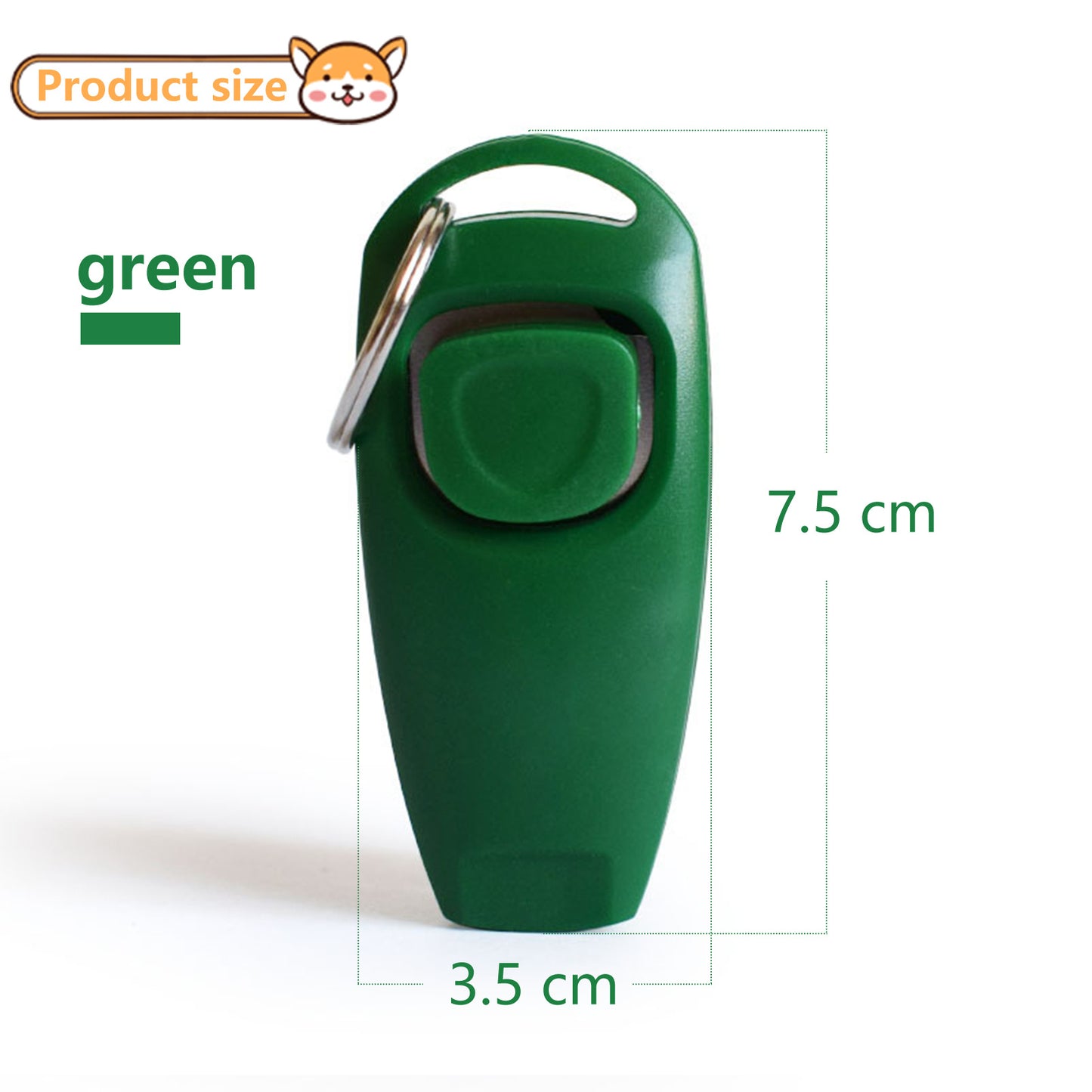 Pawfriends Pet Dog Puppy Training Obedience Whistle Clicker Ultrasonic Supersonic Green