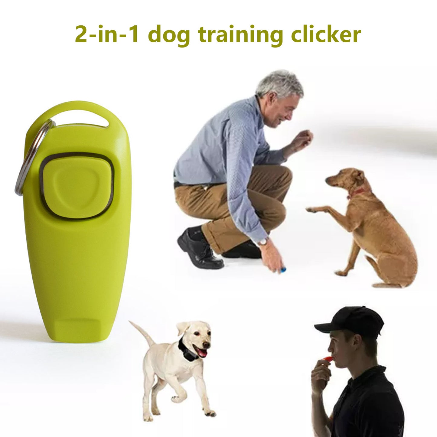 Pawfriends Puppy Dog Training Whistle Clicker Stop Barking Pet Combo Obedience Train Skills